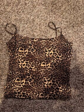 Leopard print garage cami tank